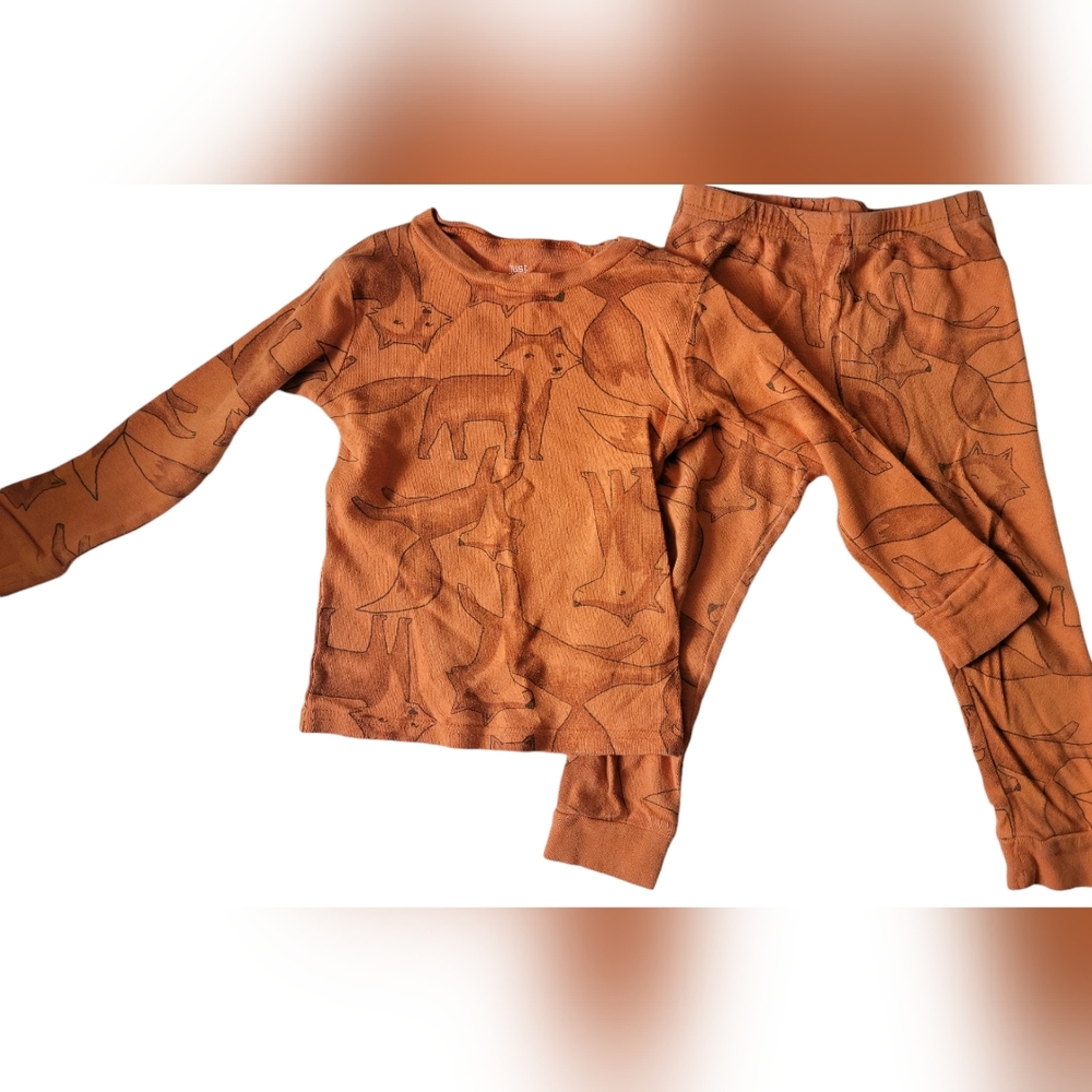 Carter's rust foxes cotton pajamas size 2T